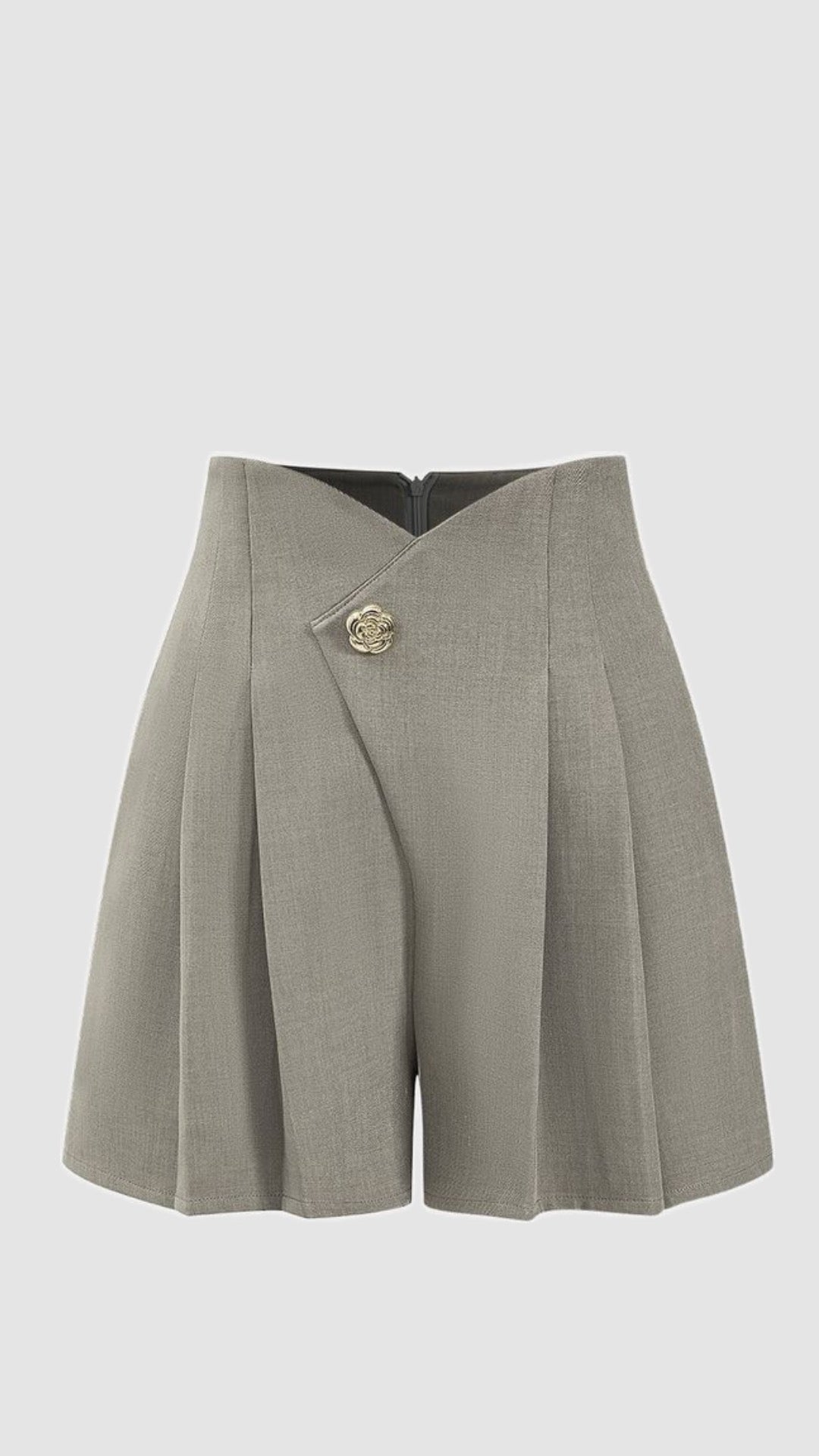 pleated office short